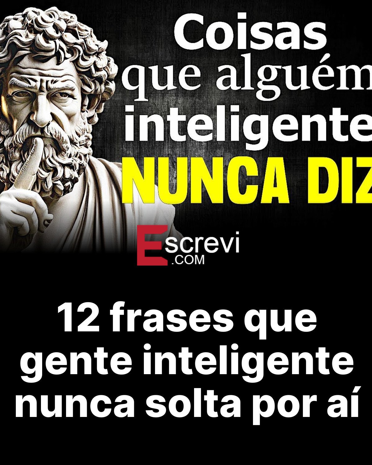 12 frases que gente inteligente nunca solta por aí card preto