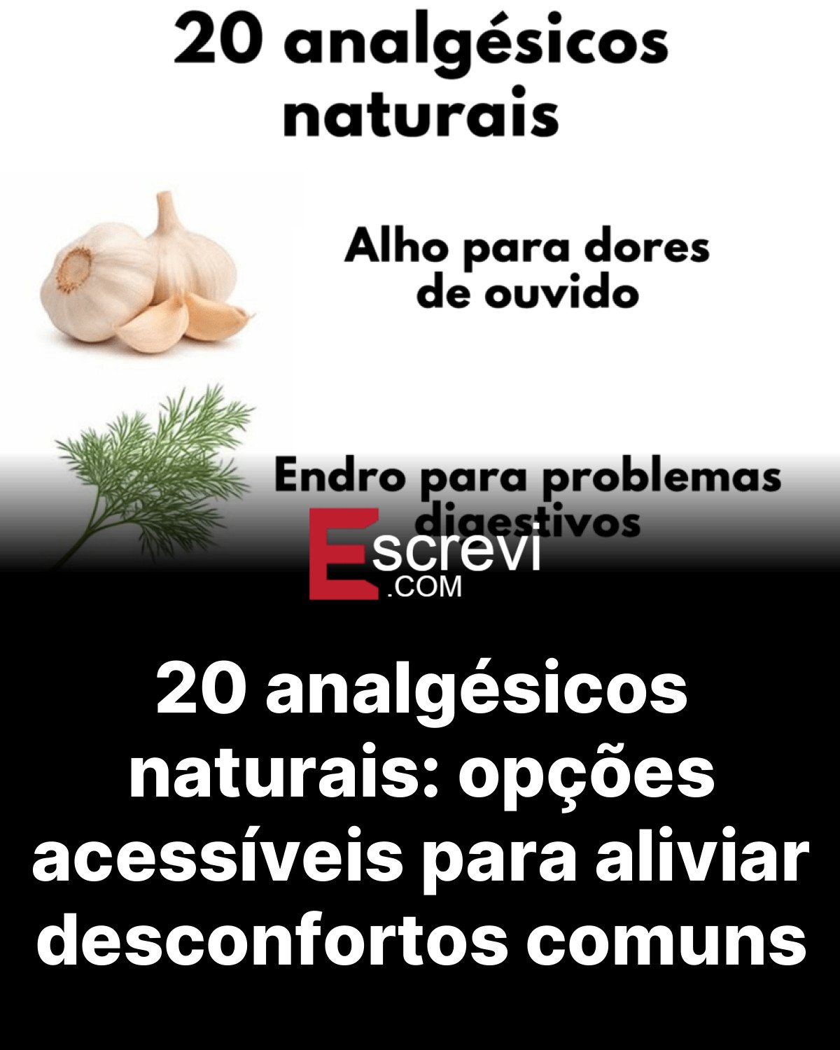 20 analgésicos naturais: opções acessíveis para aliviar desconfortos comuns card preto