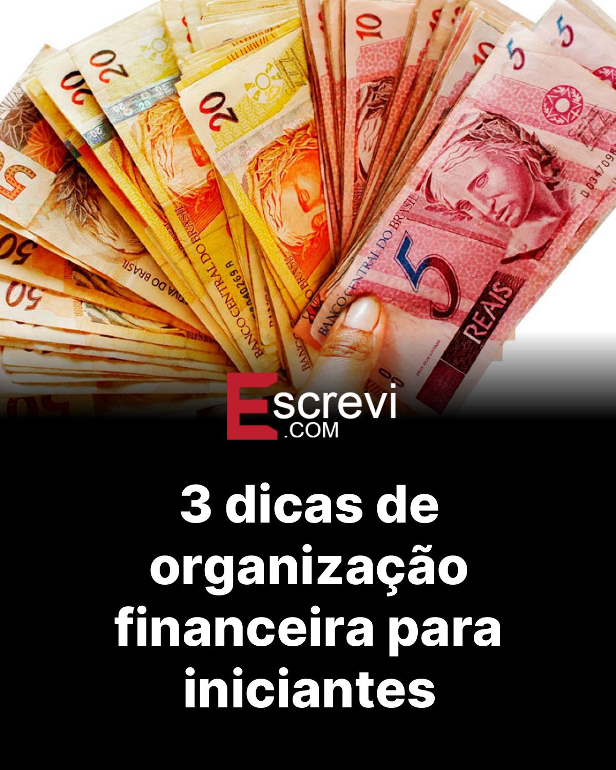 3 dicas de organização financeira para iniciantes card preto