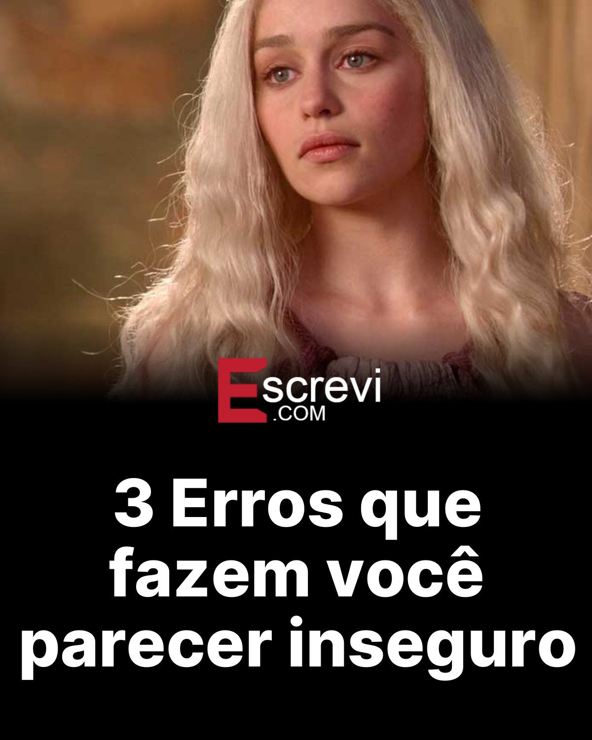 3 Erros que fazem você parecer inseguro card preto