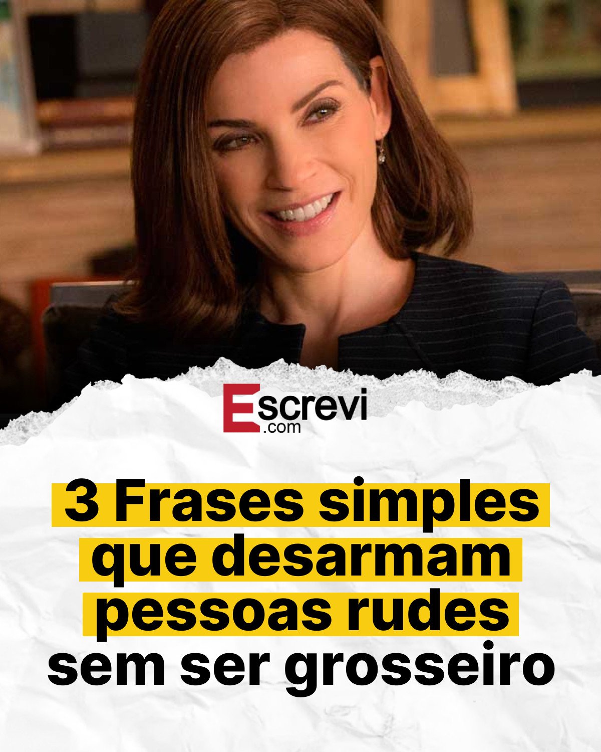 3 Frases simples que desarmam pessoas rudes sem ser grosseiro card branco