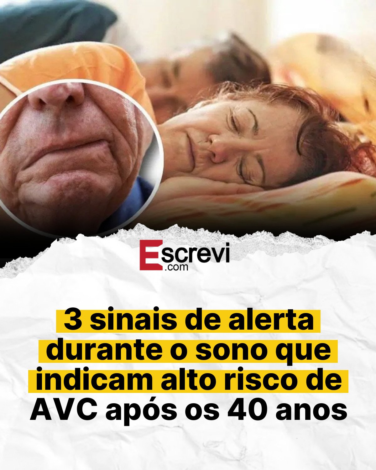 3 sinais de alerta durante o sono que indicam alto risco de AVC após os 40 anos card branco