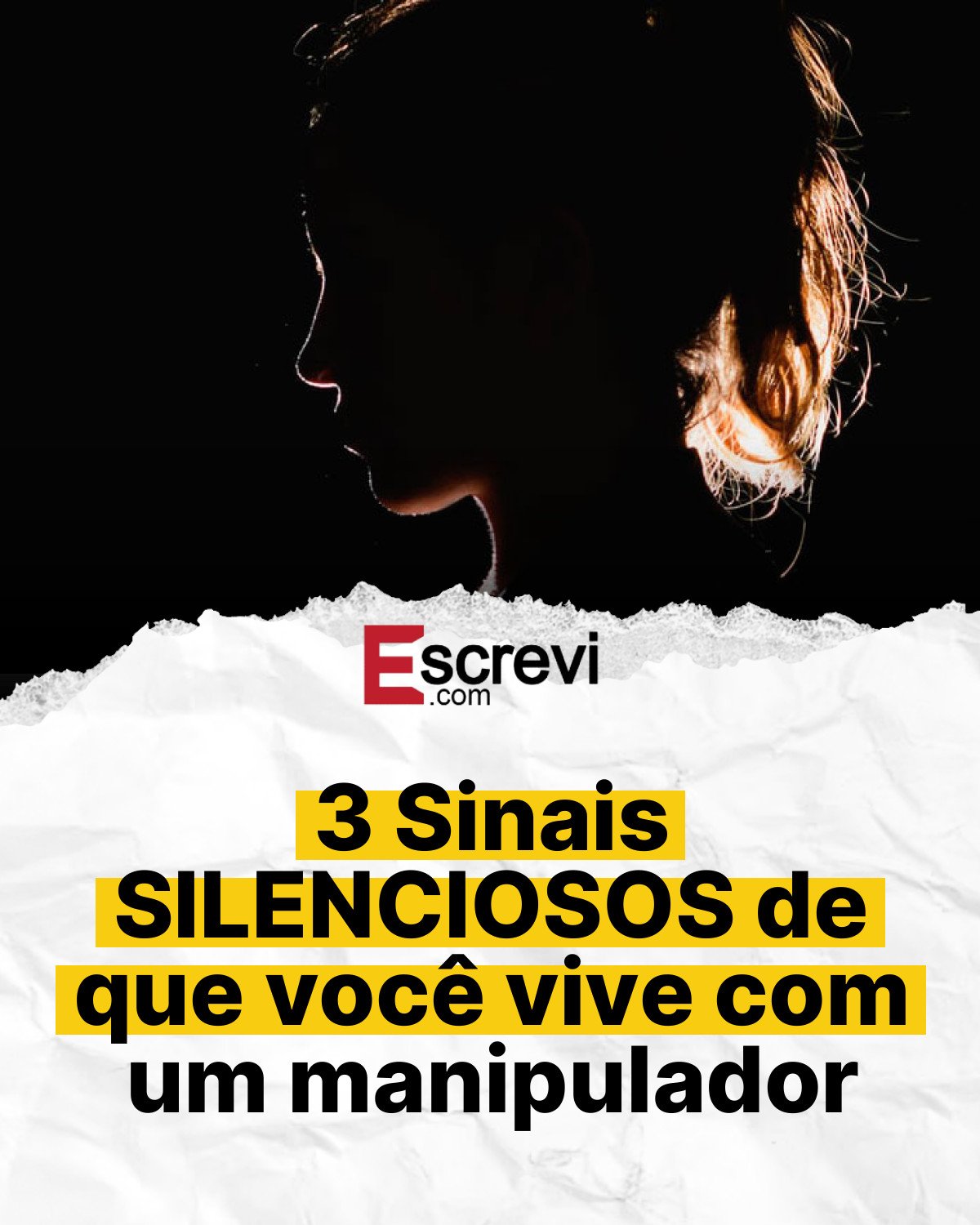 3 Sinais SILENCIOSOS de que você vive com um manipulador card branco