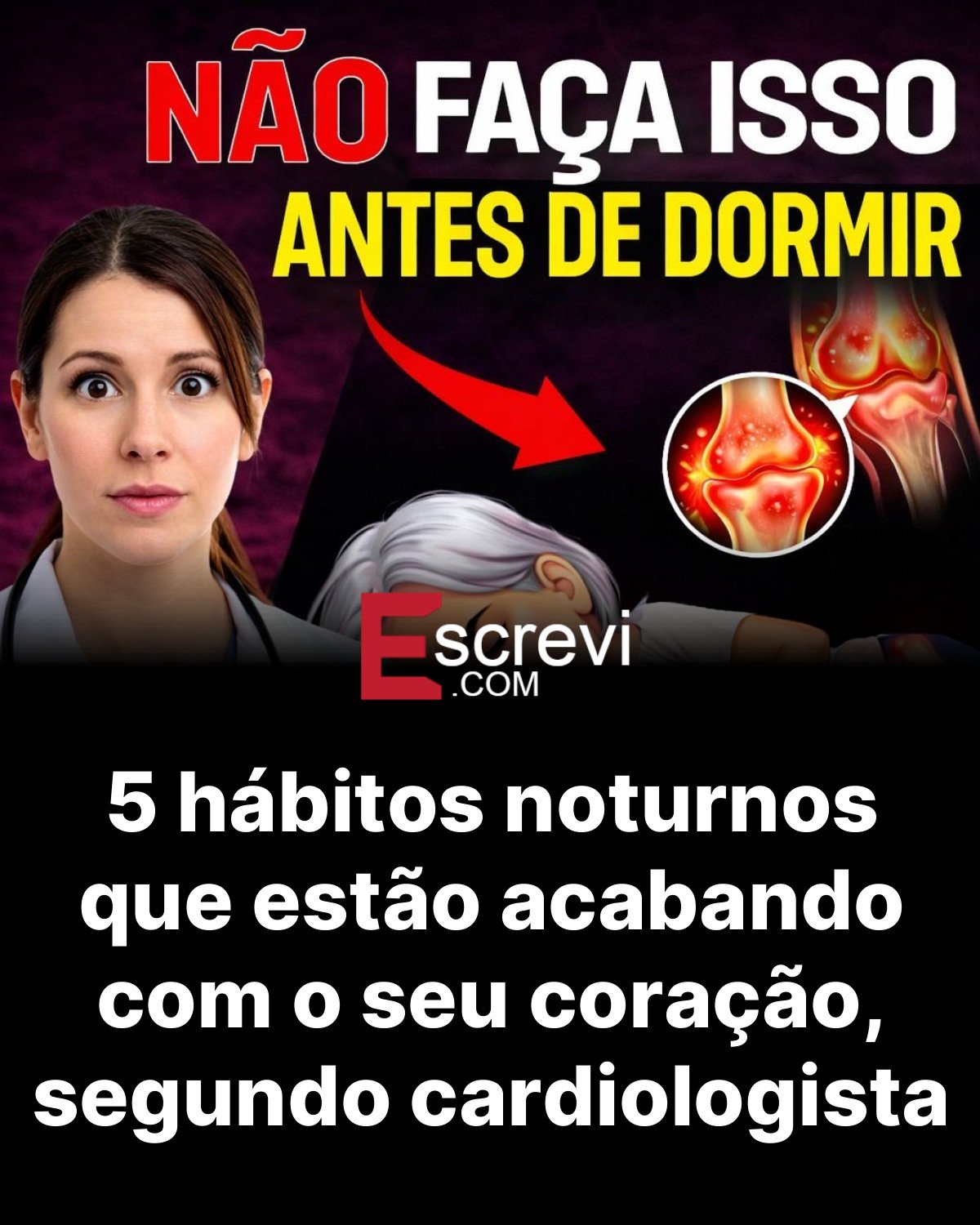 5 hábitos noturnos que estão acabando com o seu coração, segundo cardiologista card preto