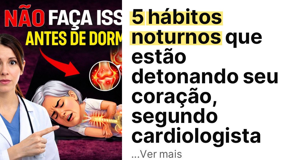 5 hábitos noturnos que estão detonando seu coração, segundo cardiologista imagem principal