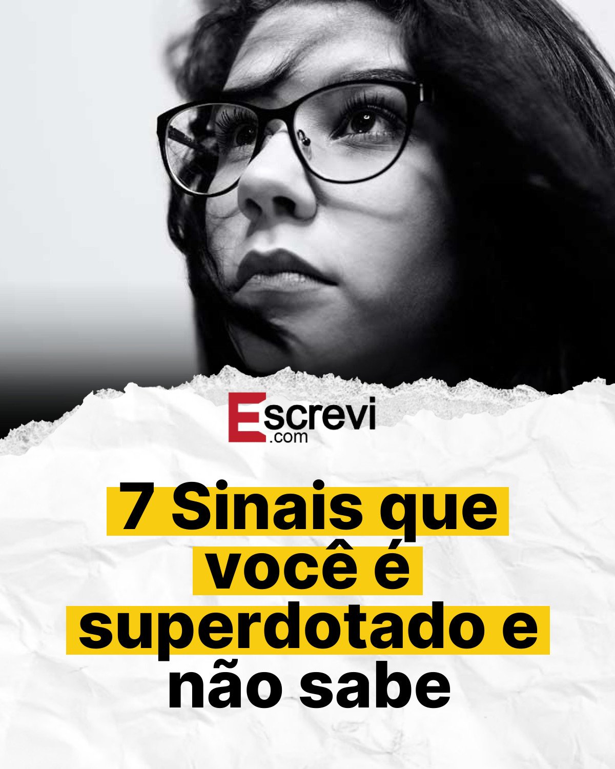 7 Sinais que você é superdotado e não sabe card branco