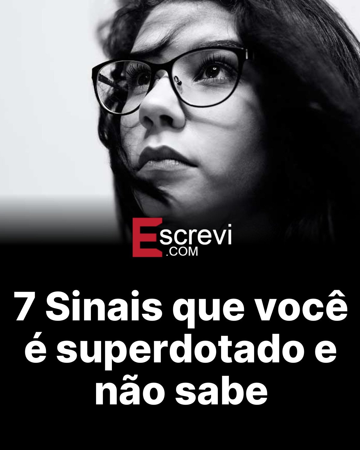 7 Sinais que você é superdotado e não sabe card preto