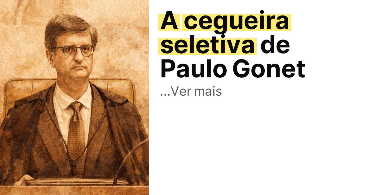 A cegueira seletiva de Paulo Gonet imagem principal