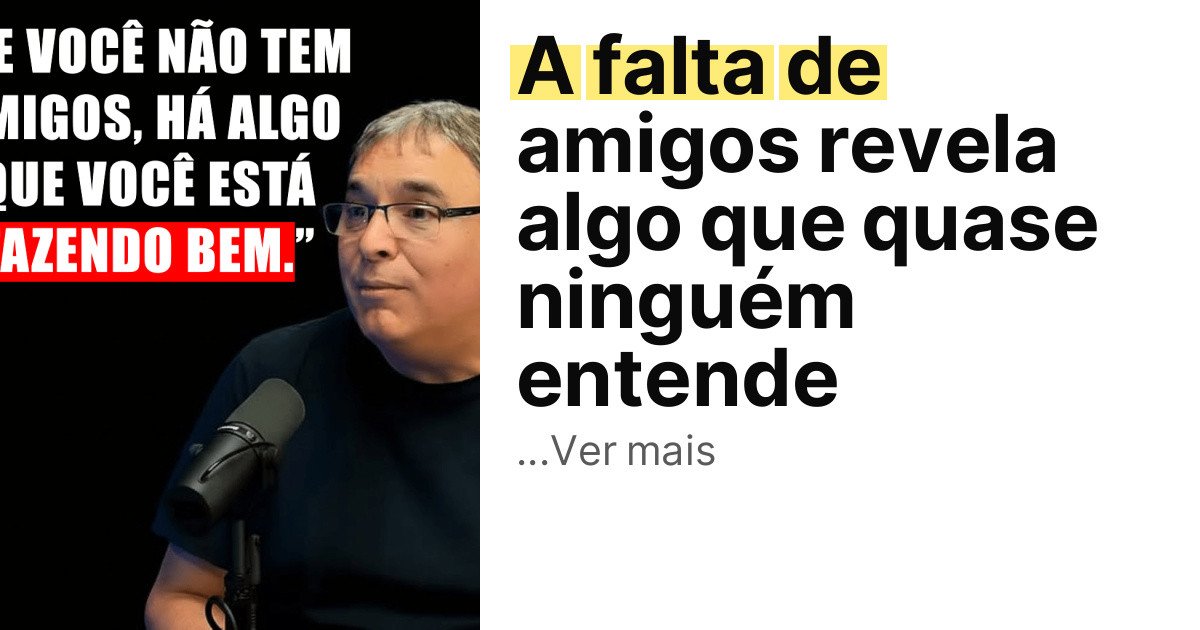 A falta de amigos revela algo que quase ninguém entende imagem principal