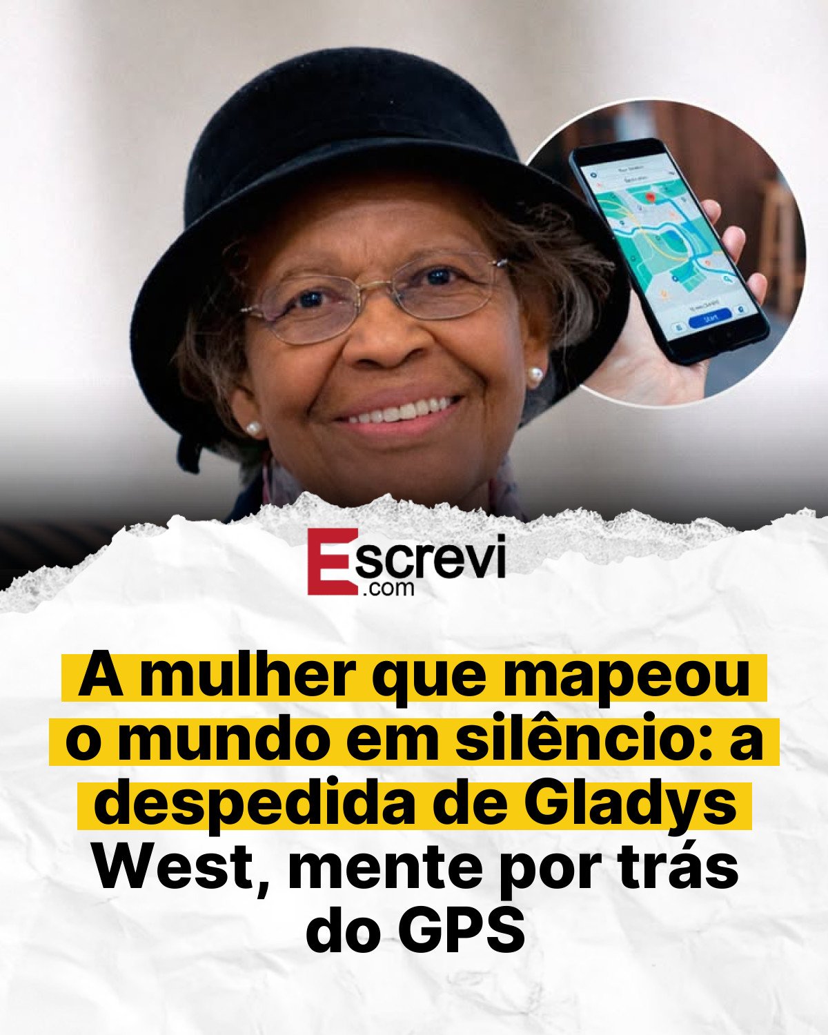 A mulher que mapeou o mundo em silêncio: a despedida de Gladys West, mente por trás do GPS card branco