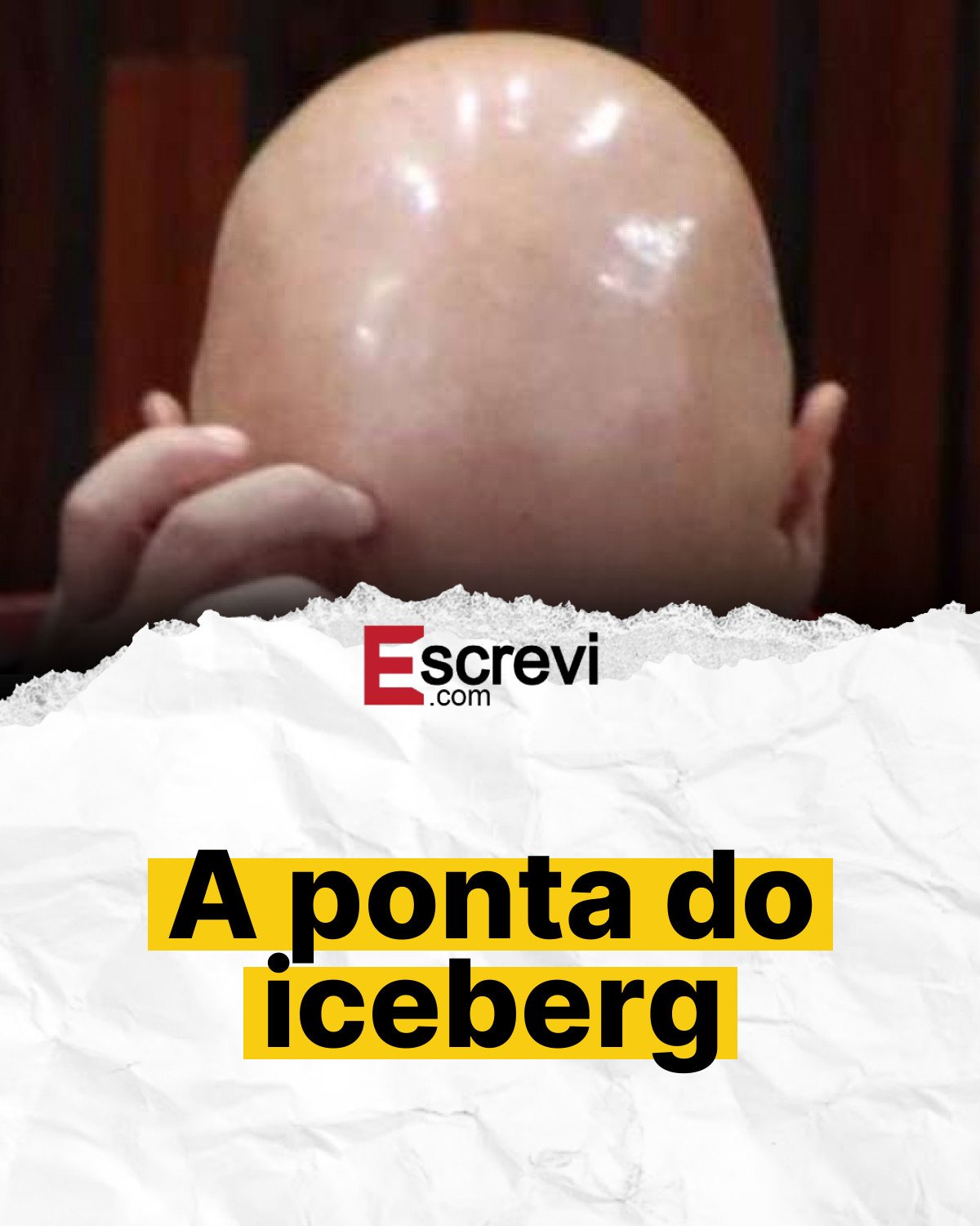 A ponta do iceberg card branco