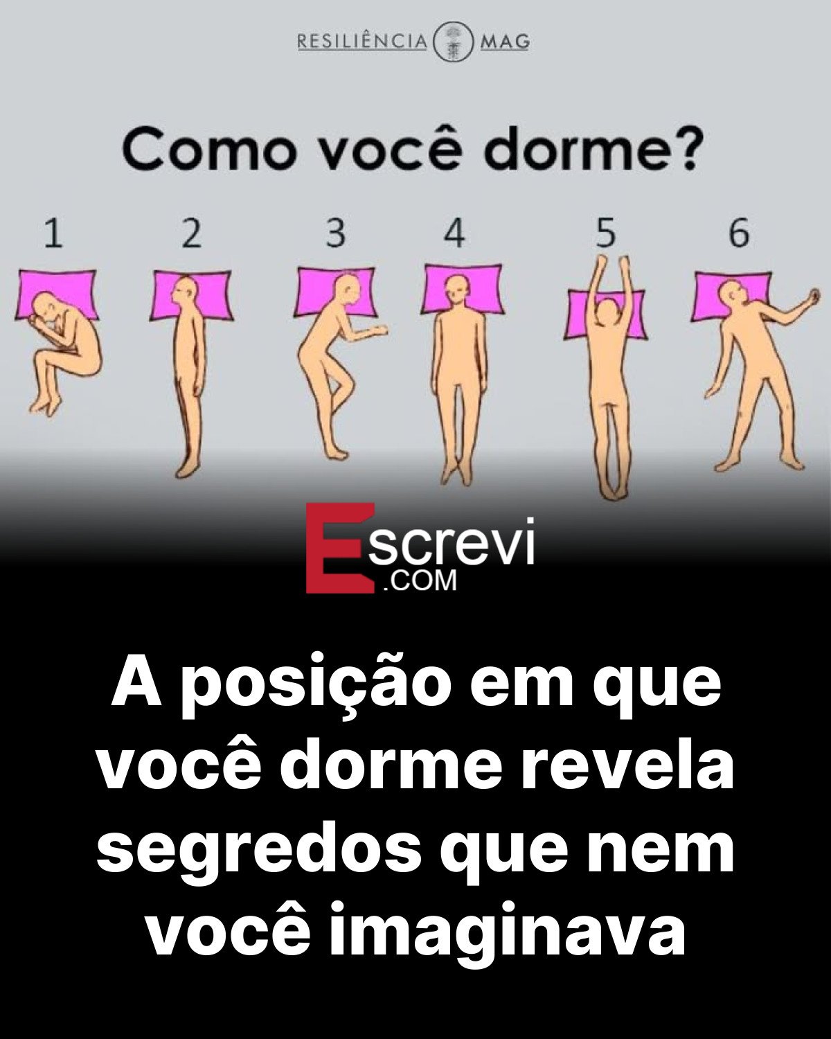 A posição em que você dorme revela segredos que nem você imaginava card preto
