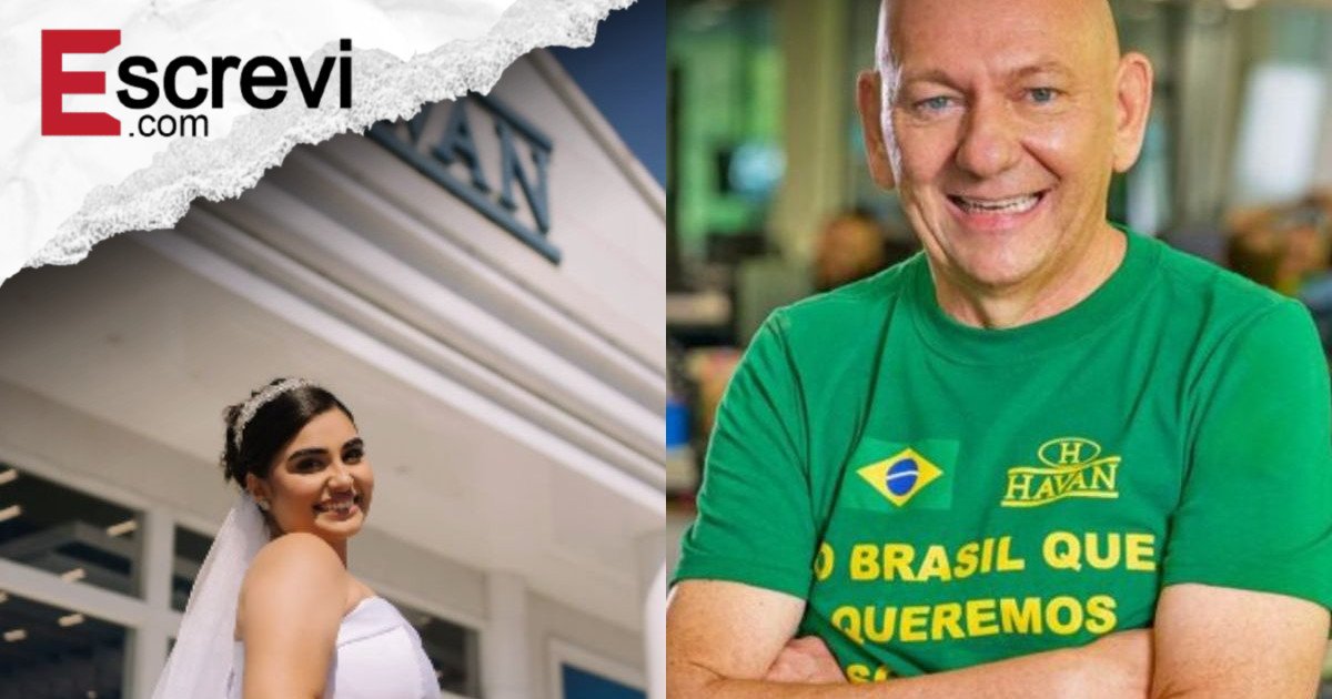 ‘Abraço do véio!’: noiva faz fotos na Havan antes do casamento e Luciano Hang reage imagem principal