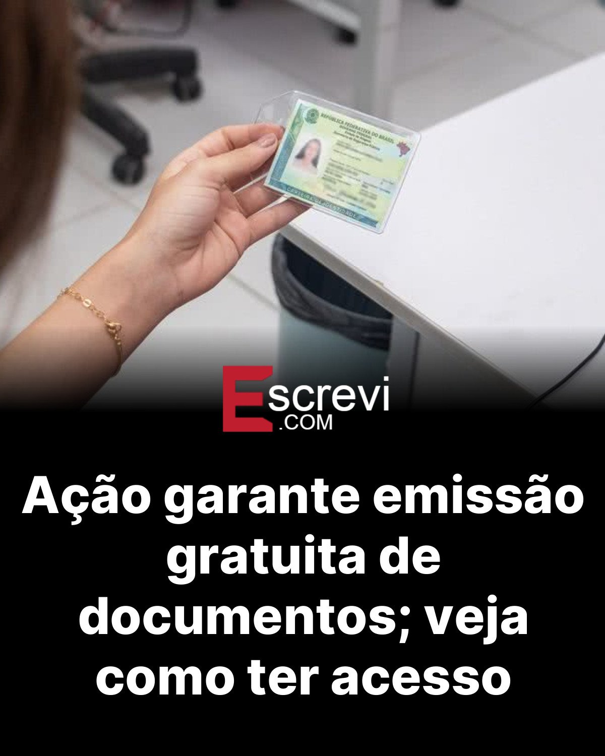 Ação garante emissão gratuita de documentos; veja como ter acesso card preto