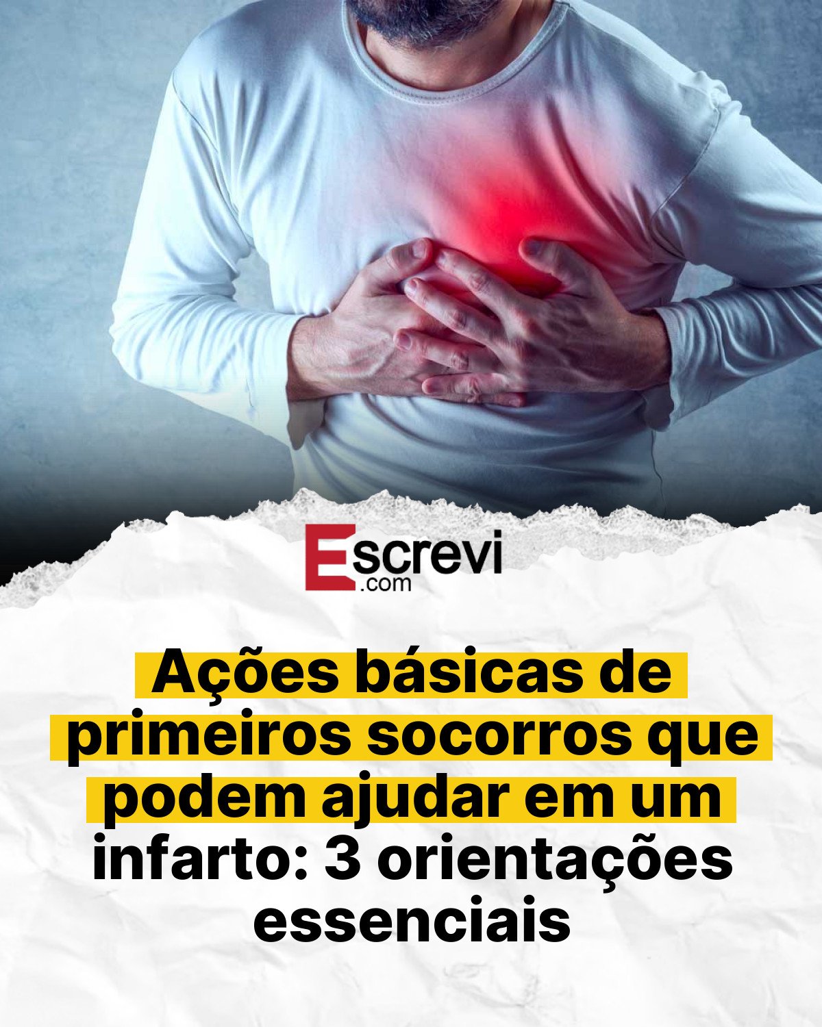 Ações básicas de primeiros socorros que podem ajudar em um infarto: 3 orientações essenciais card branco