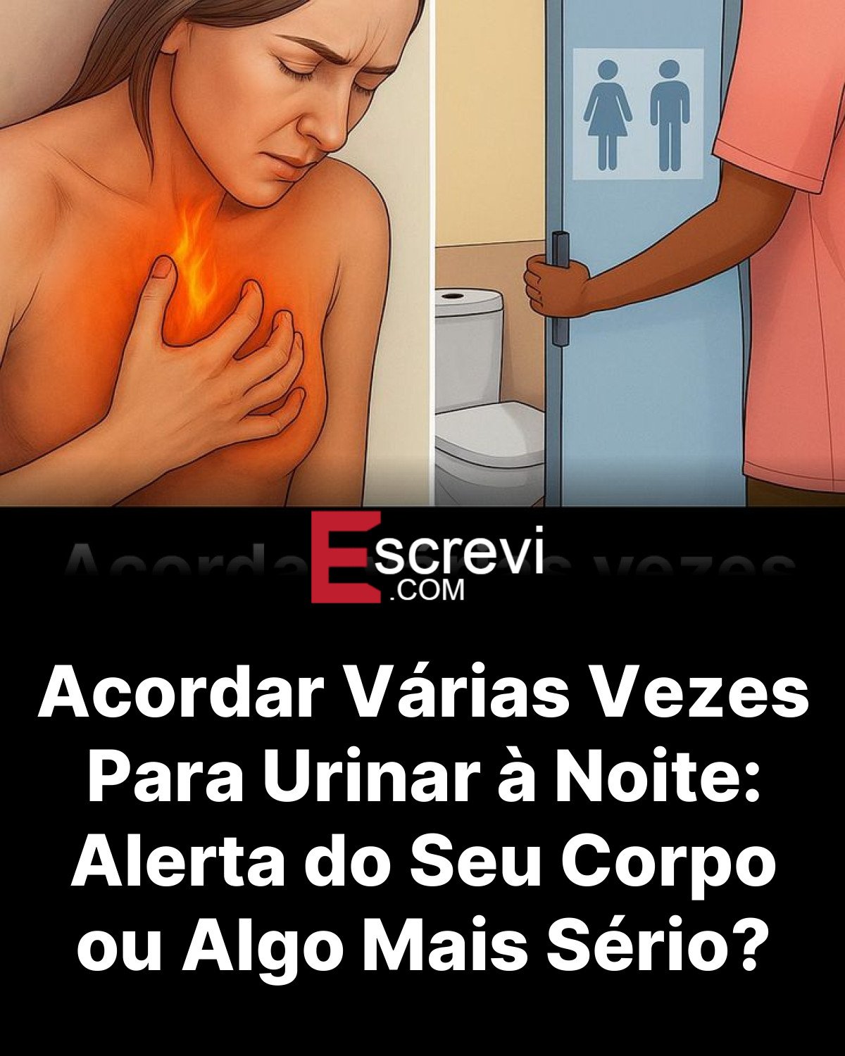 Acordar Várias Vezes Para Urinar à Noite: Alerta do Seu Corpo ou Algo Mais Sério? card preto