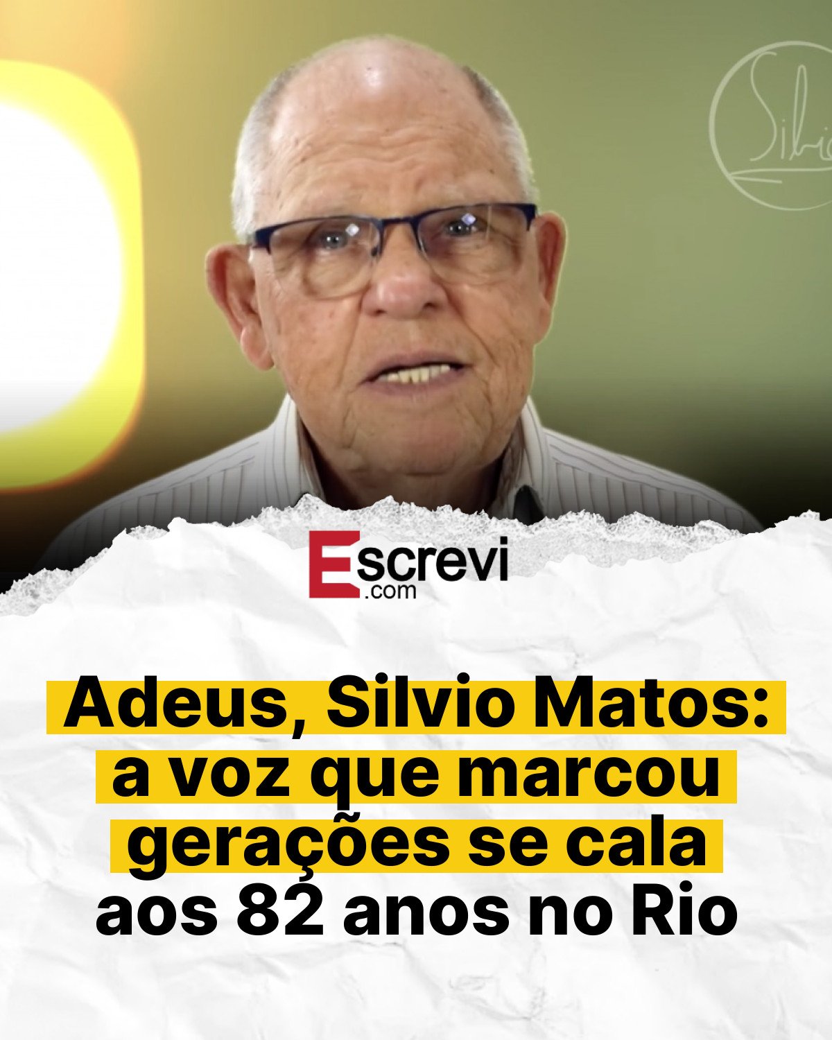 Adeus, Silvio Matos: a voz que marcou gerações se cala aos 82 anos no Rio card branco