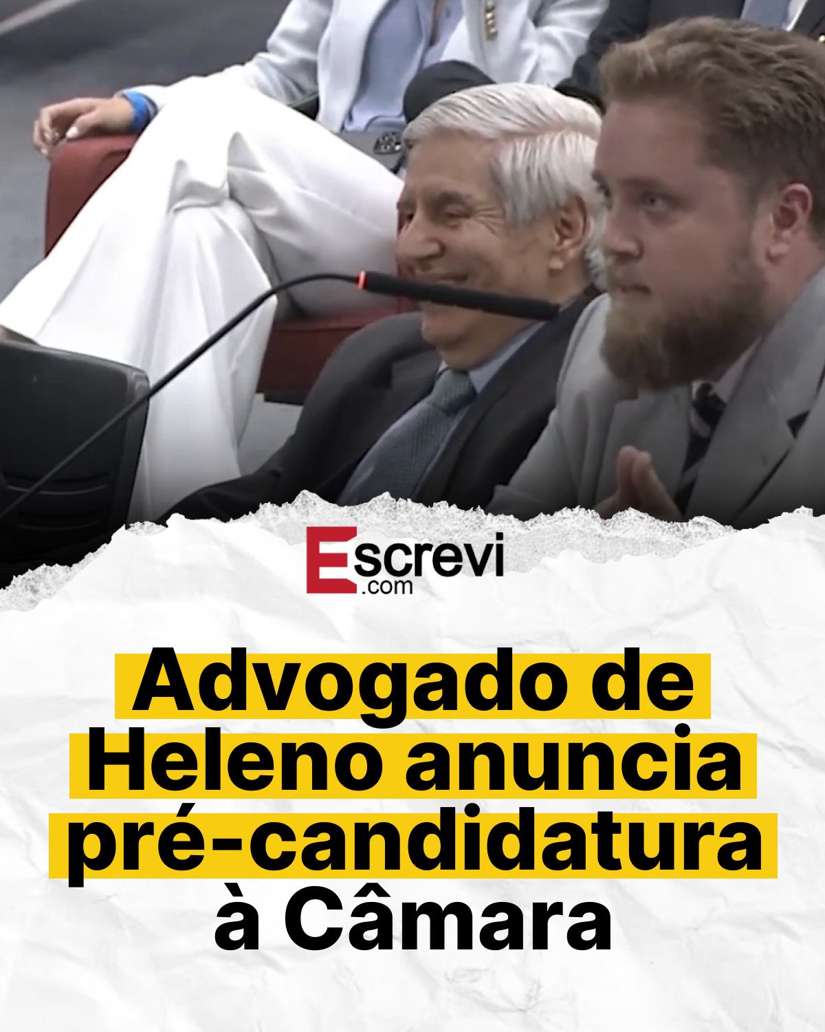 Advogado de Heleno anuncia pré-candidatura à Câmara card branco