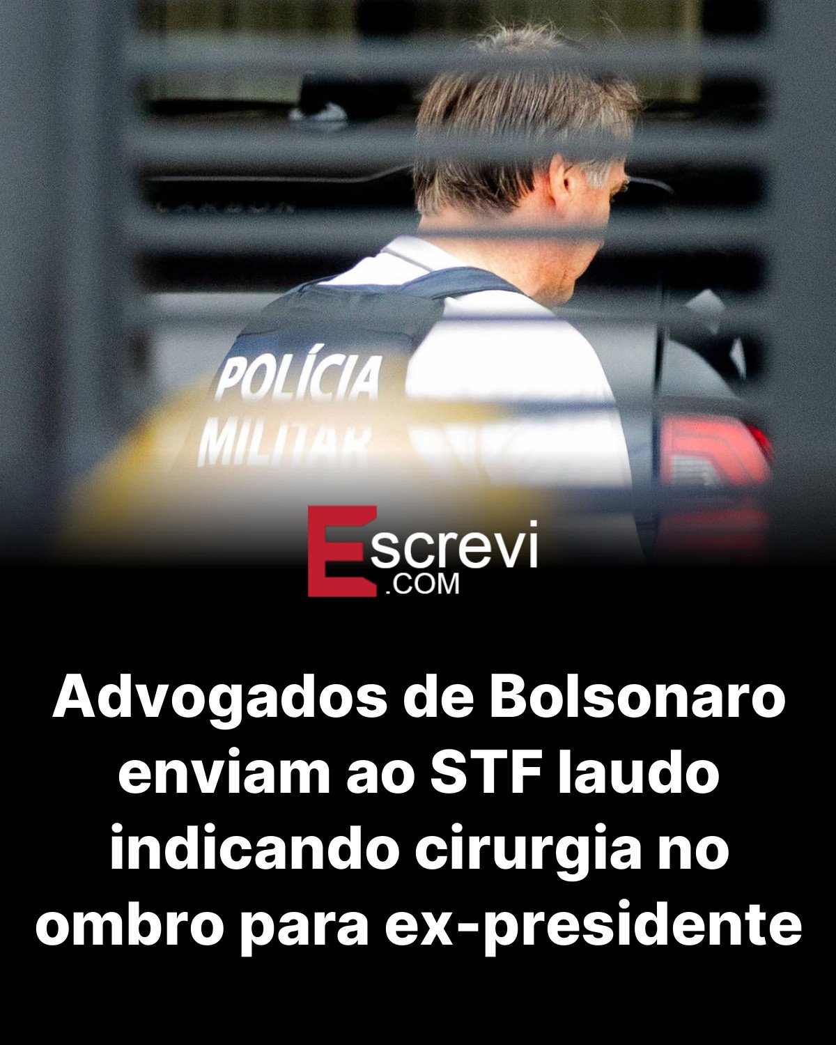 Advogados de Bolsonaro enviam ao STF laudo indicando cirurgia no ombro para ex-presidente card preto