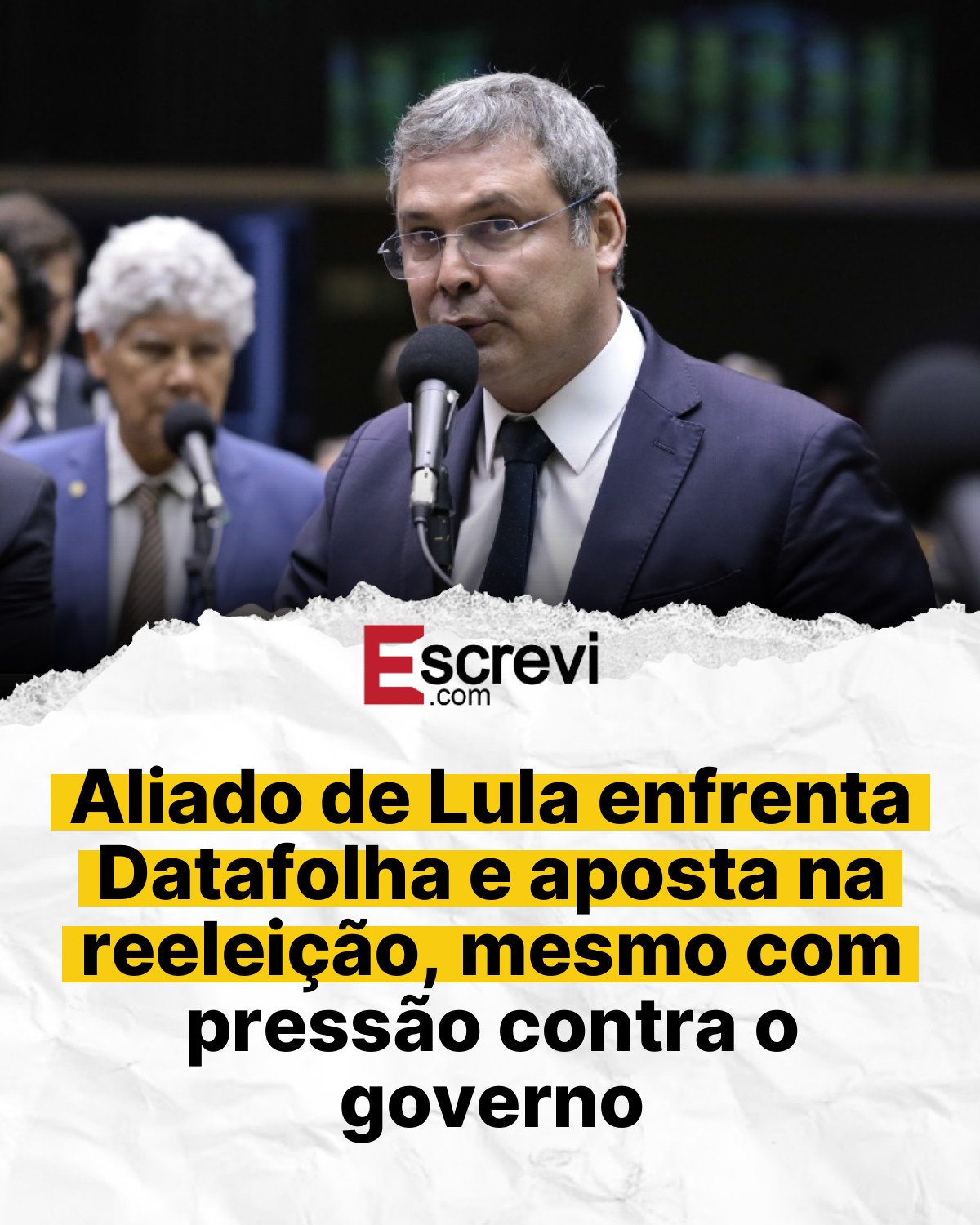 Aliado de Lula enfrenta Datafolha e aposta na reeleição, mesmo com pressão contra o governo card branco
