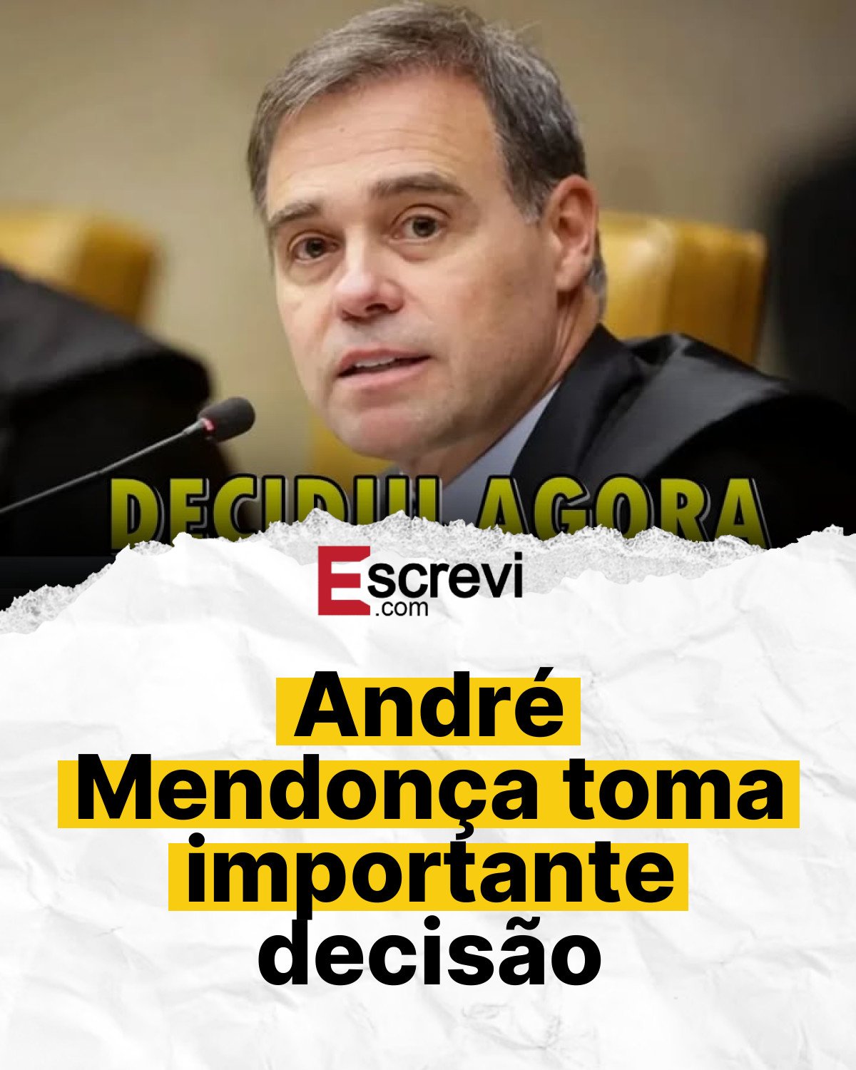 André Mendonça toma importante decisão card branco