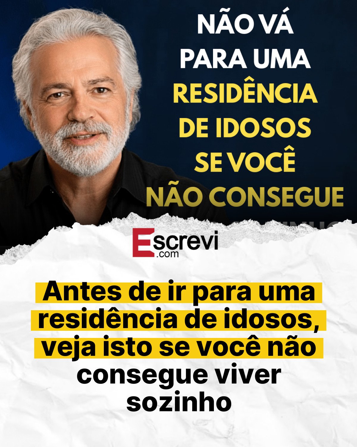Antes de ir para uma residência de idosos, veja isto se você não consegue viver sozinho card branco