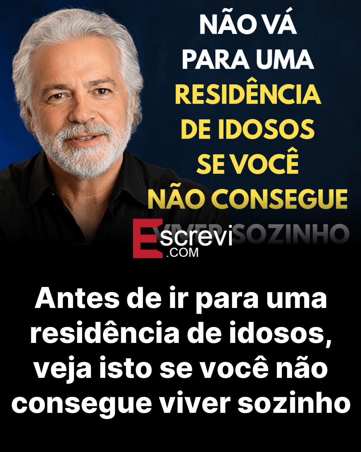 Antes de ir para uma residência de idosos, veja isto se você não consegue viver sozinho card preto