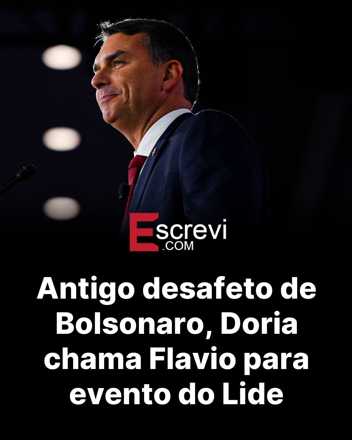 Antigo desafeto de Bolsonaro, Doria chama Flavio para evento do Lide card preto
