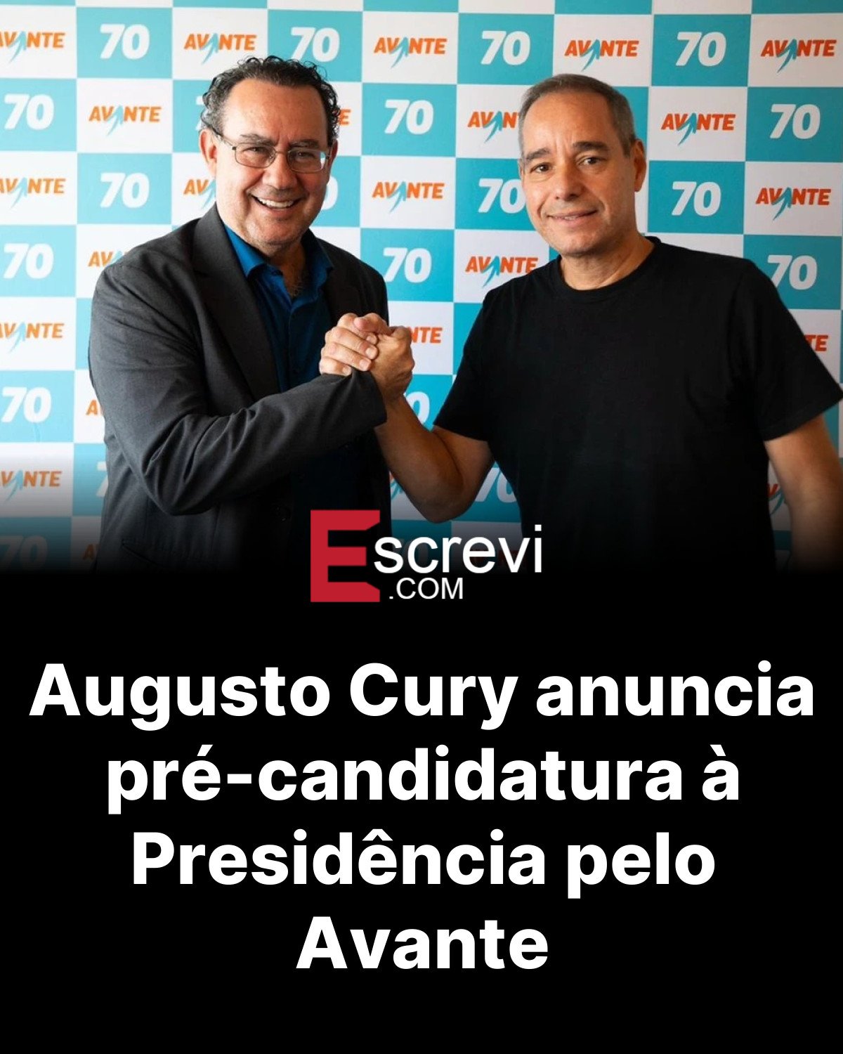 Augusto Cury anuncia pré-candidatura à Presidência pelo Avante card preto