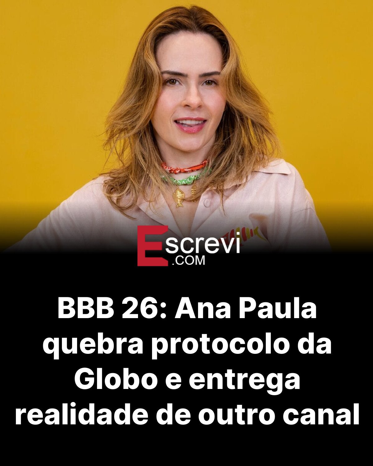 BBB 26: Ana Paula quebra protocolo da Globo e entrega realidade de outro canal card preto