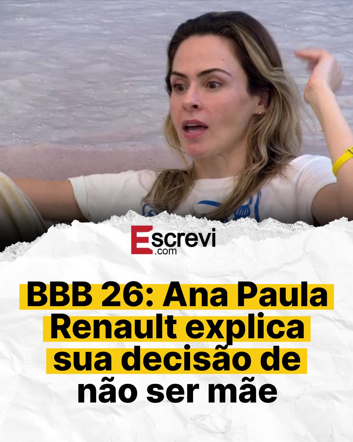 BBB 26: Ana Paula Renault explica sua decisão de não ser mãe card branco