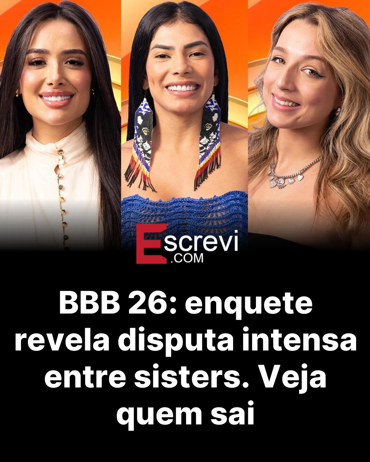 BBB 26: enquete revela disputa intensa entre sisters. Veja quem sai card preto