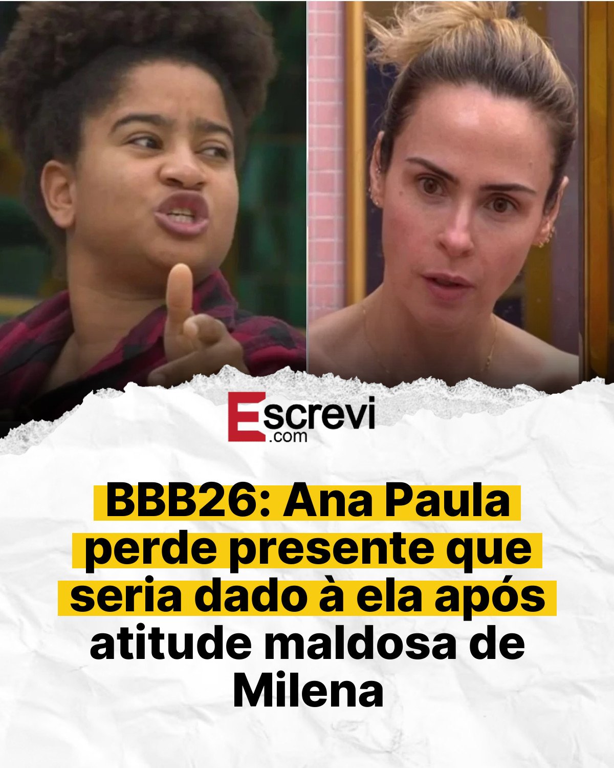 BBB26: Ana Paula perde presente que seria dado à ela após atitude maldosa de Milena card branco