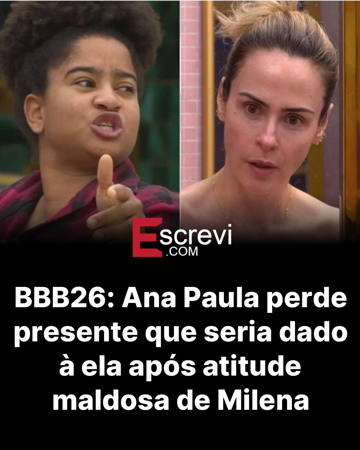 BBB26: Ana Paula perde presente que seria dado à ela após atitude maldosa de Milena card preto