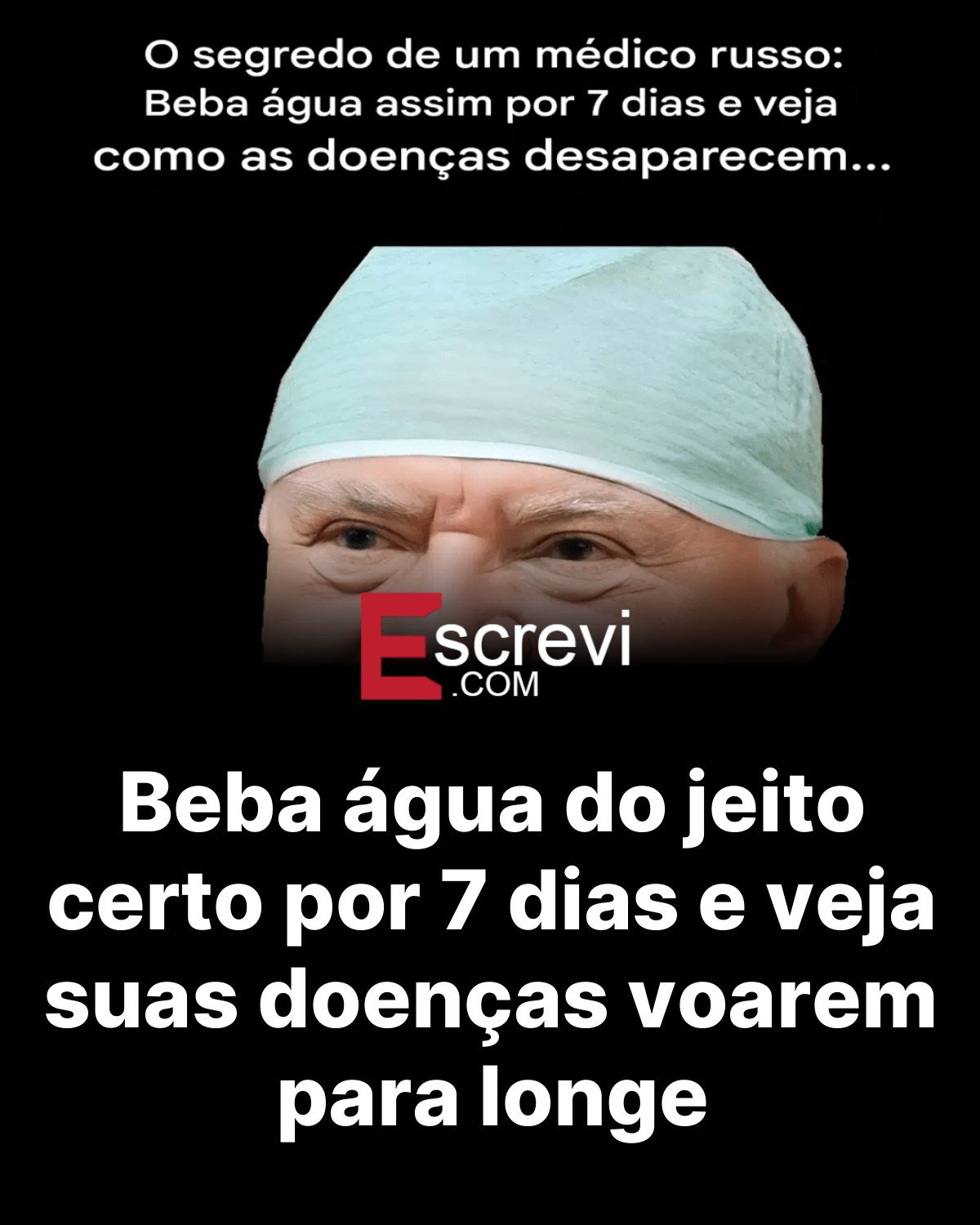 Beba água do jeito certo por 7 dias e veja suas doenças voarem para longe card preto