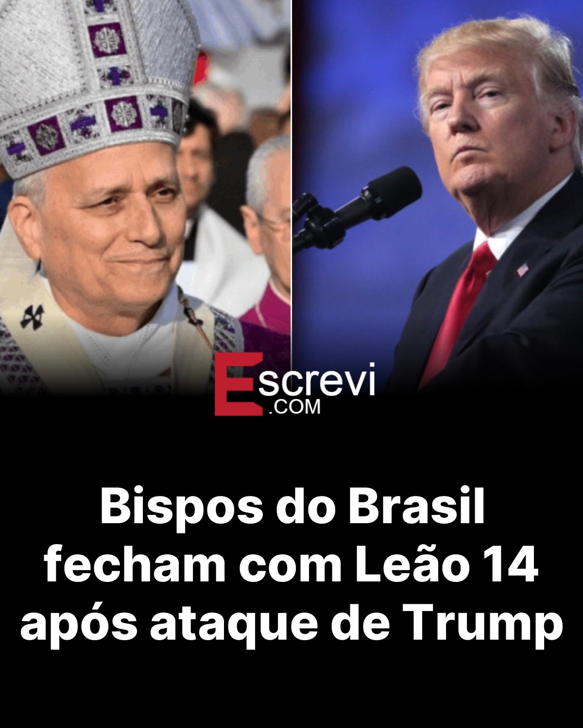 Bispos do Brasil fecham com Leão 14 após ataque de Trump card preto