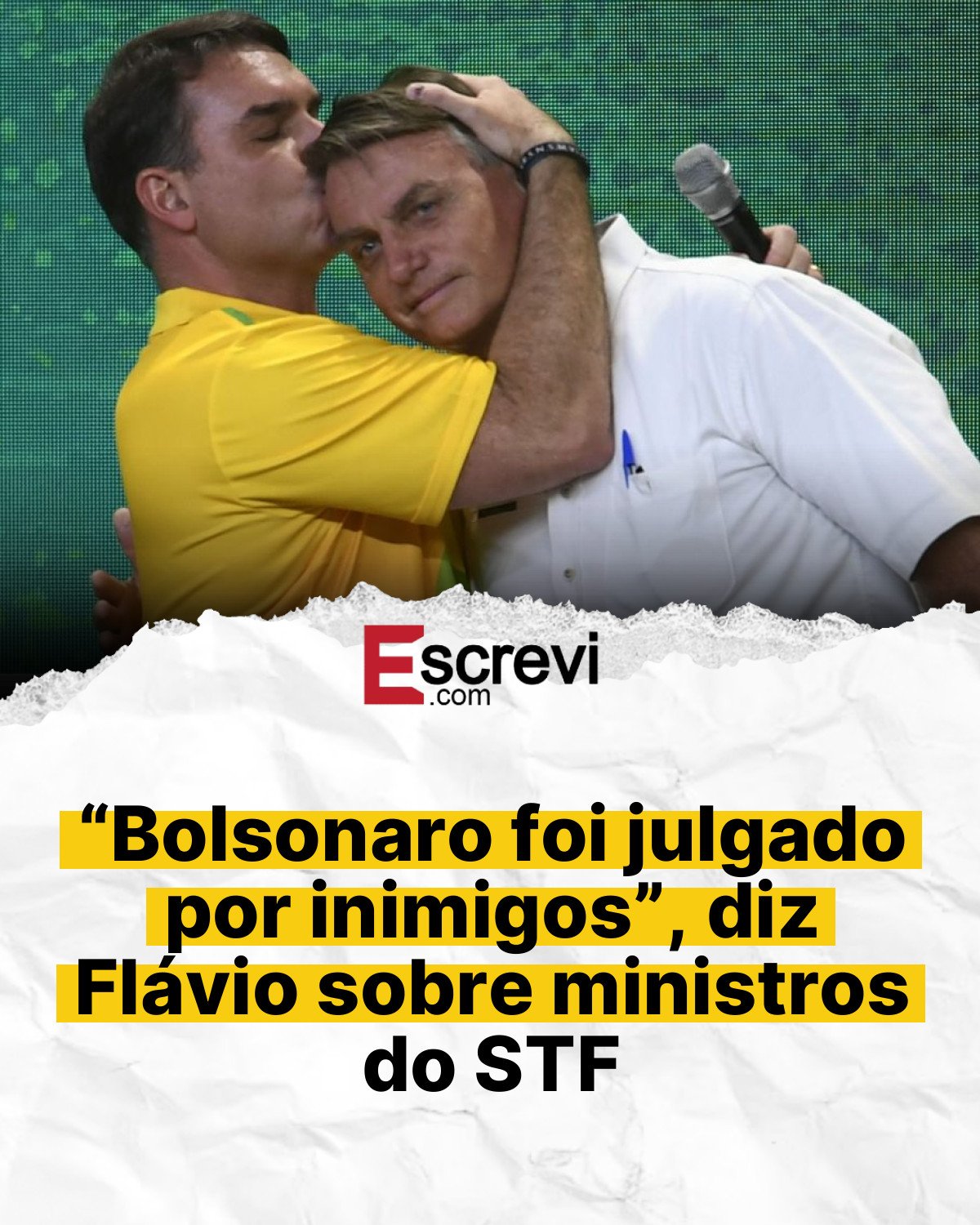 “Bolsonaro foi julgado por inimigos”, diz Flávio sobre ministros do STF card branco