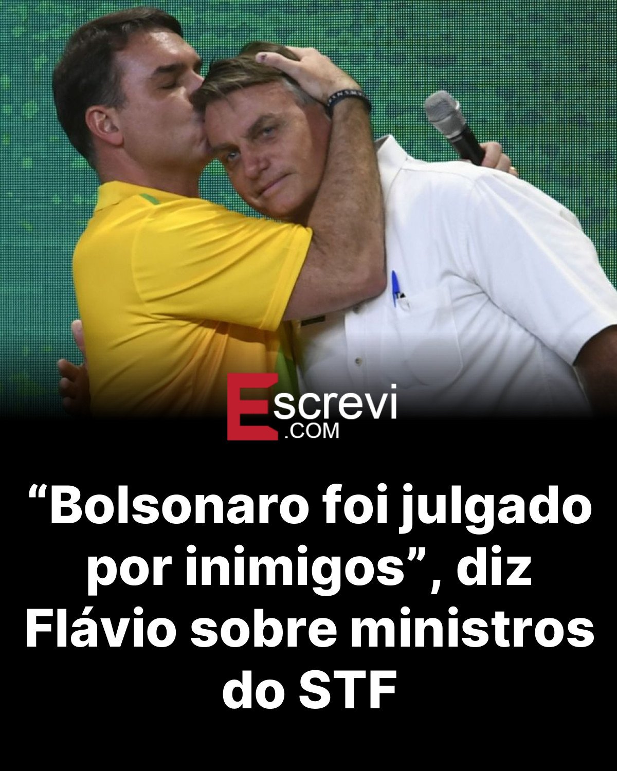 “Bolsonaro foi julgado por inimigos”, diz Flávio sobre ministros do STF card preto