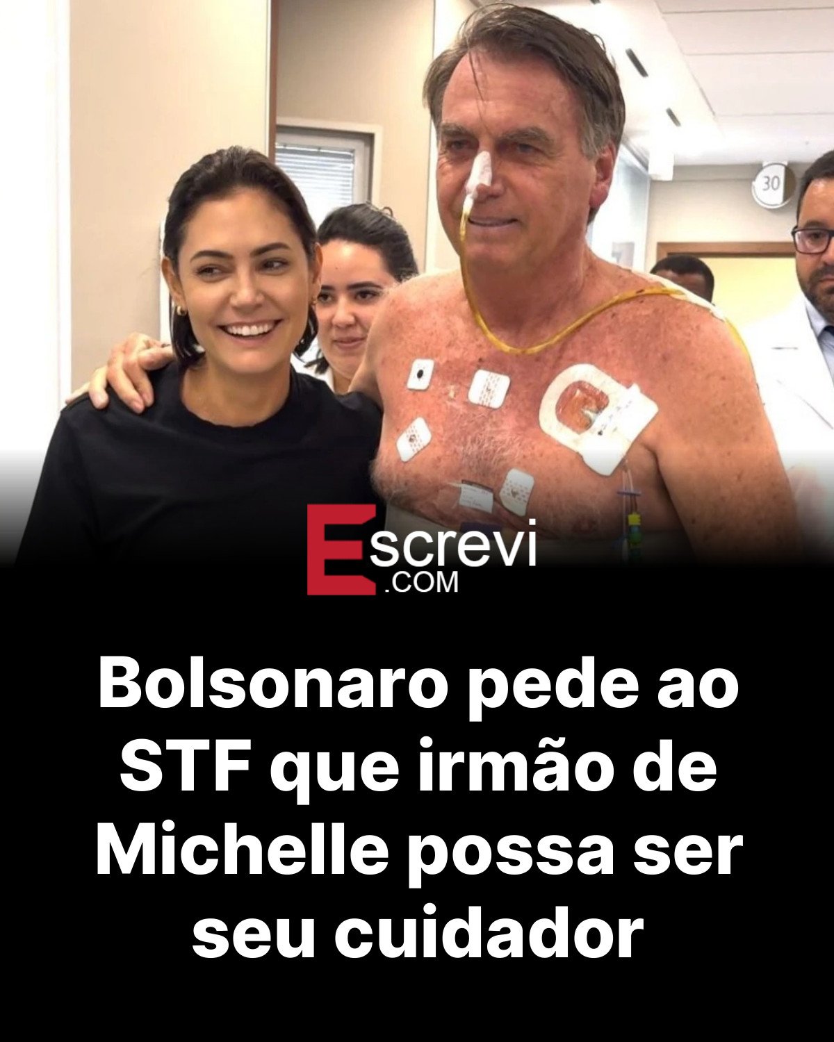 Bolsonaro pede ao STF que irmão de Michelle possa ser seu cuidador card preto