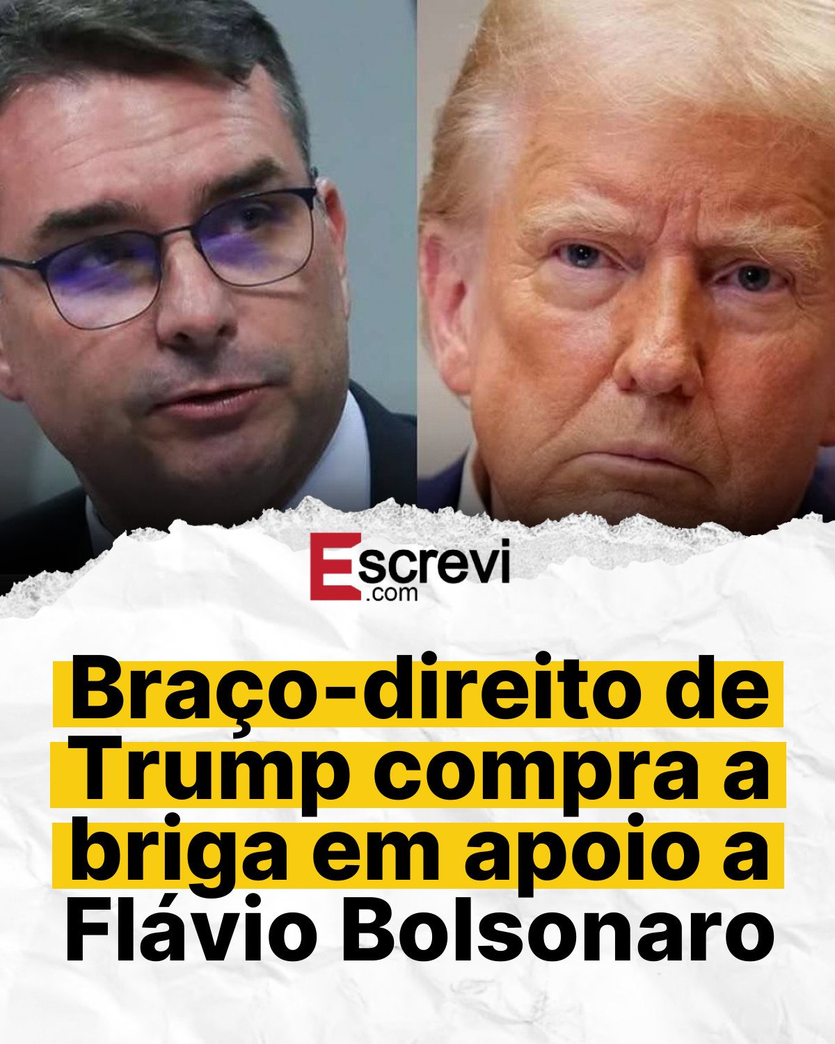 Braço-direito de Trump compra a briga em apoio a Flávio Bolsonaro card branco