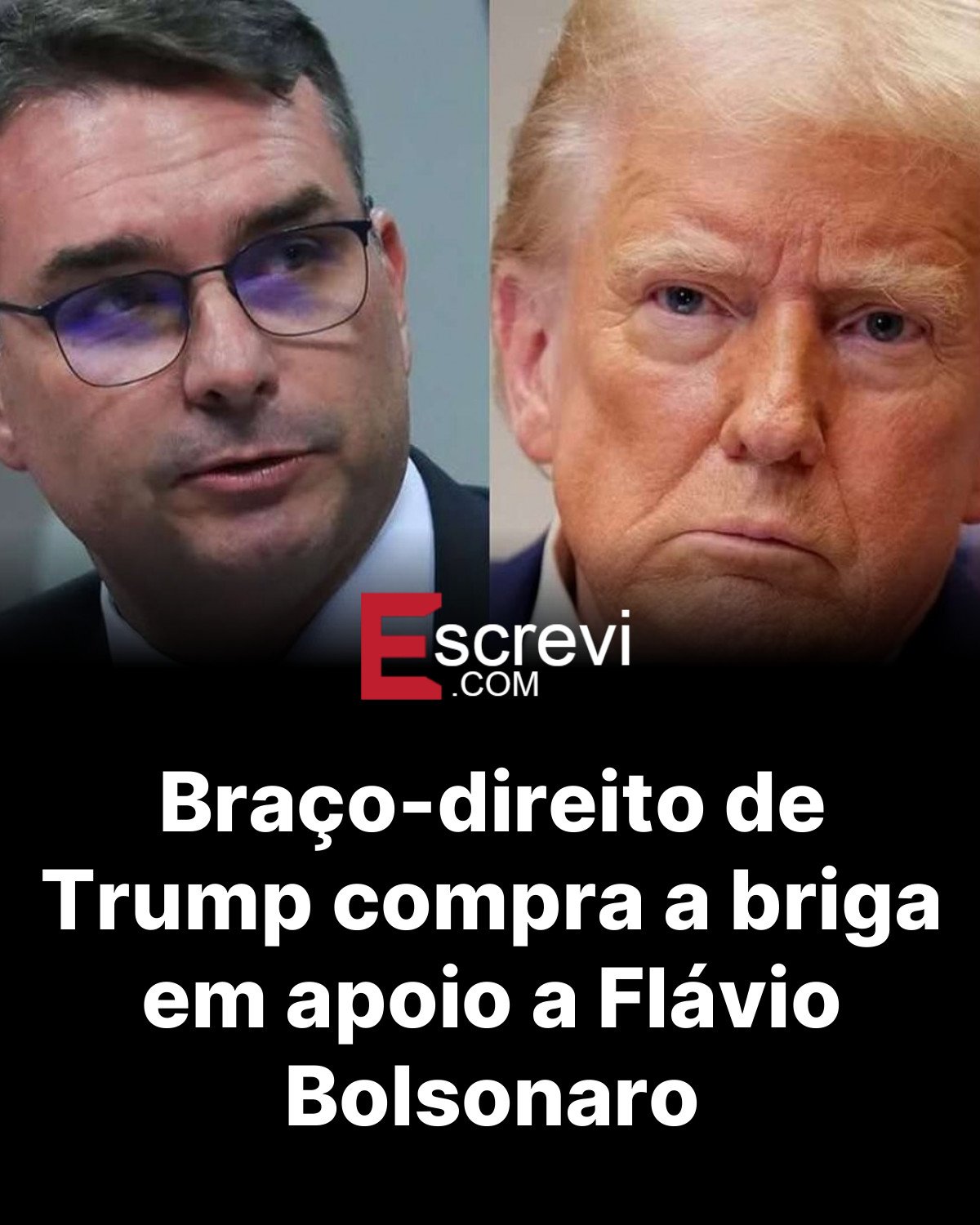 Braço-direito de Trump compra a briga em apoio a Flávio Bolsonaro card preto