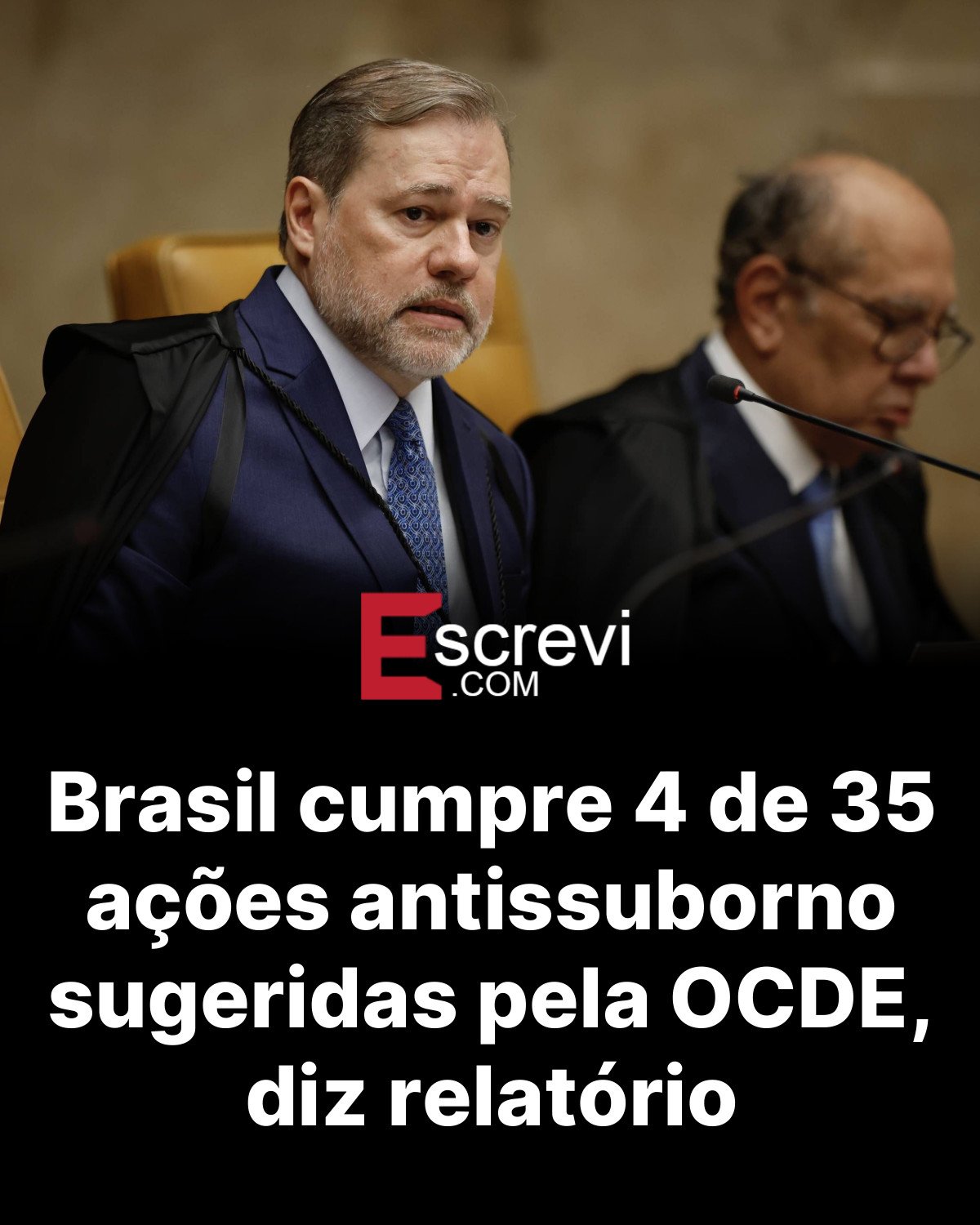 Brasil cumpre 4 de 35 ações antissuborno sugeridas pela OCDE, diz relatório card preto