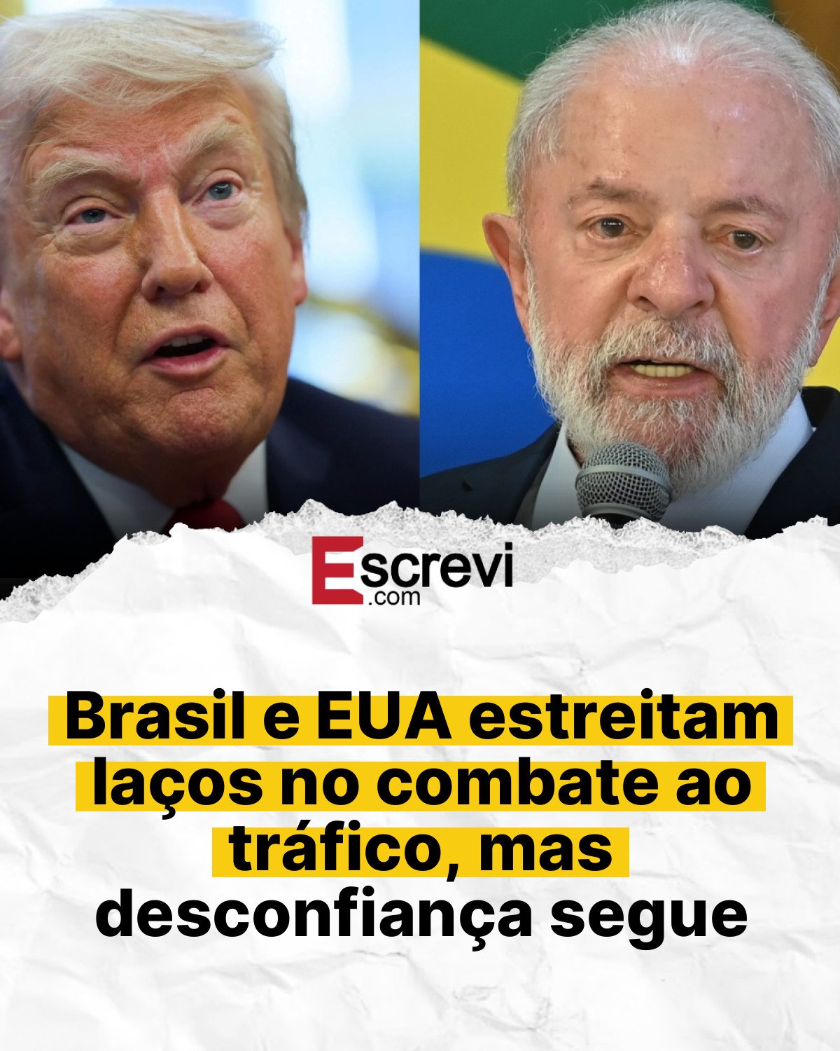 Brasil e EUA estreitam laços no combate ao tráfico, mas desconfiança segue card branco