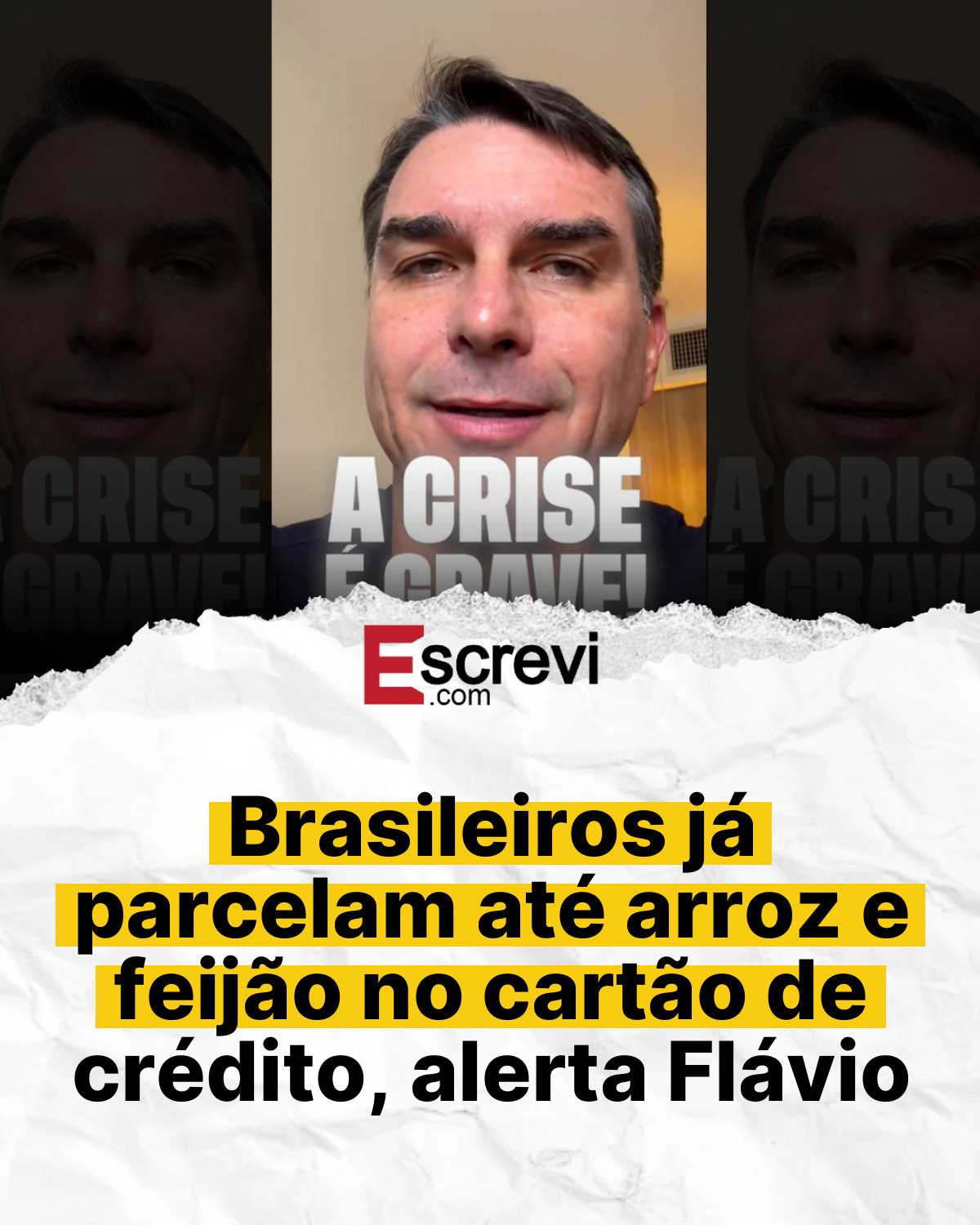 Brasileiros já parcelam até arroz e feijão no cartão de crédito, alerta Flávio card branco