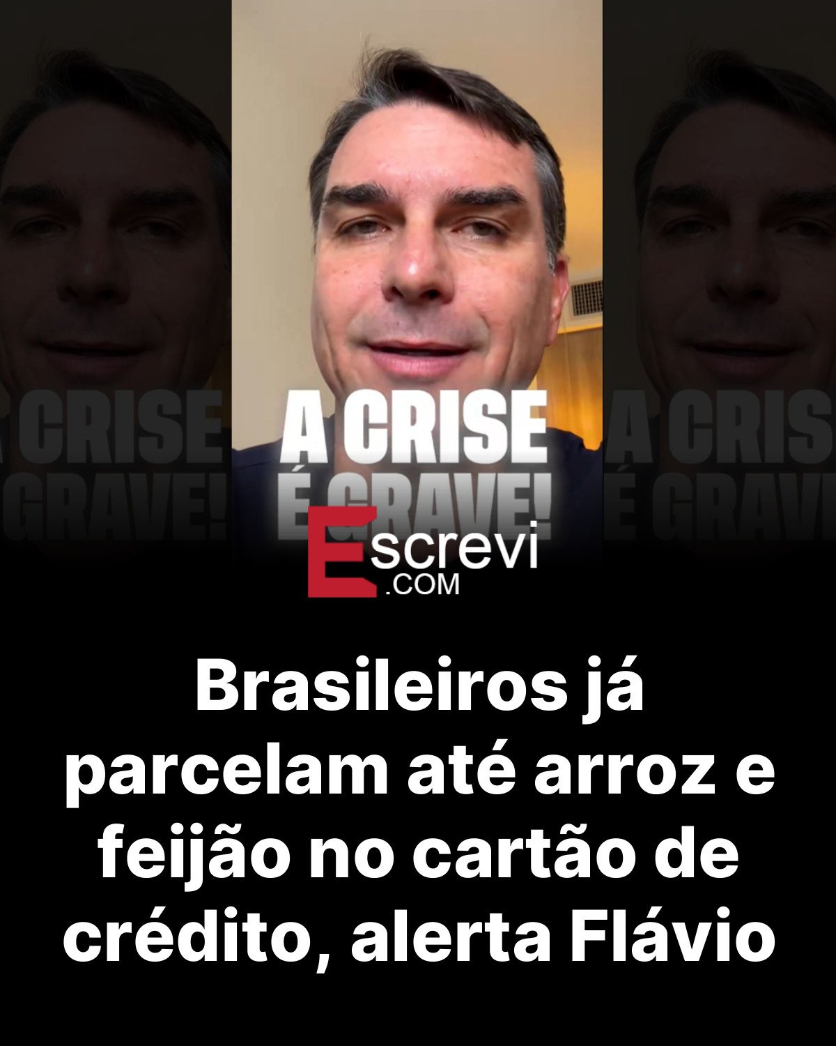 Brasileiros já parcelam até arroz e feijão no cartão de crédito, alerta Flávio card preto
