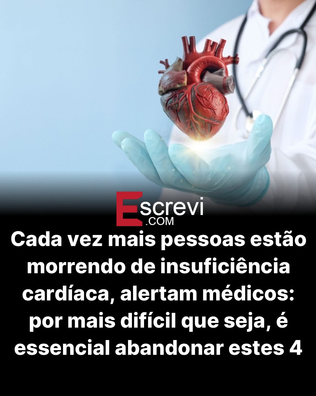 Cada vez mais pessoas estão morrendo de insuficiência cardíaca, alertam médicos: por mais difícil que seja, é essencial abandonar estes 4 hábitos! card preto