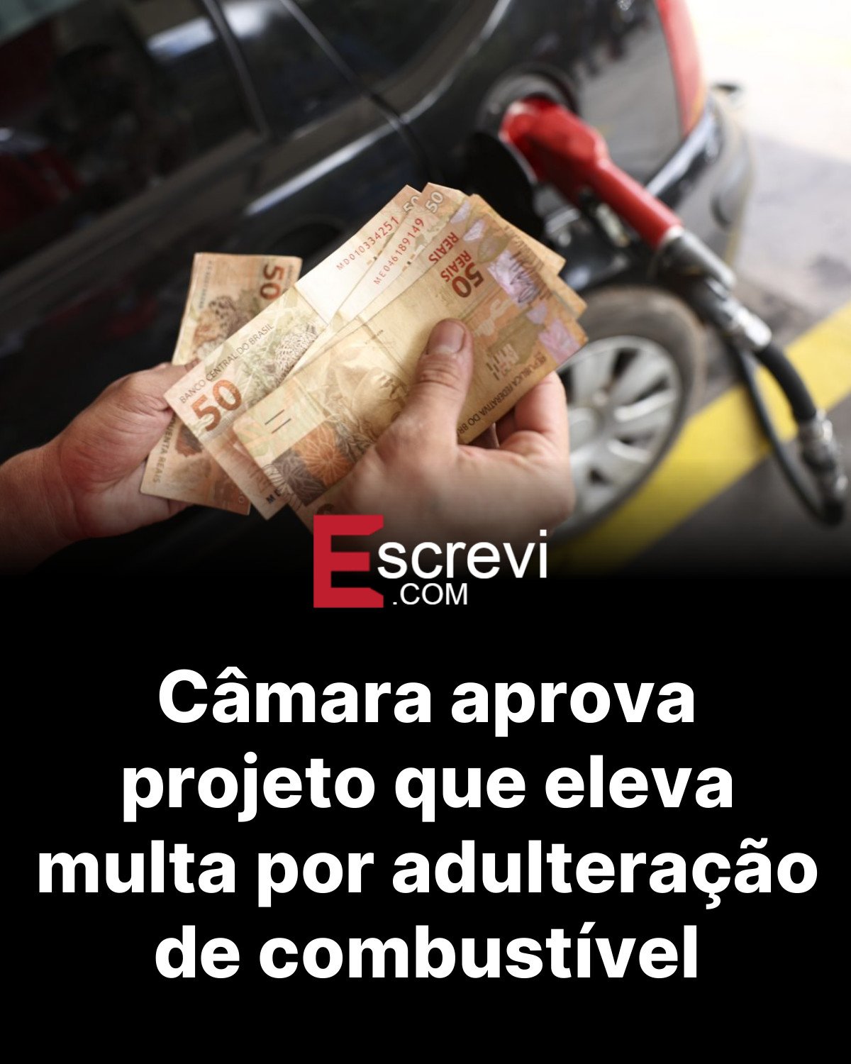 Câmara aprova projeto que eleva multa por adulteração de combustível card preto