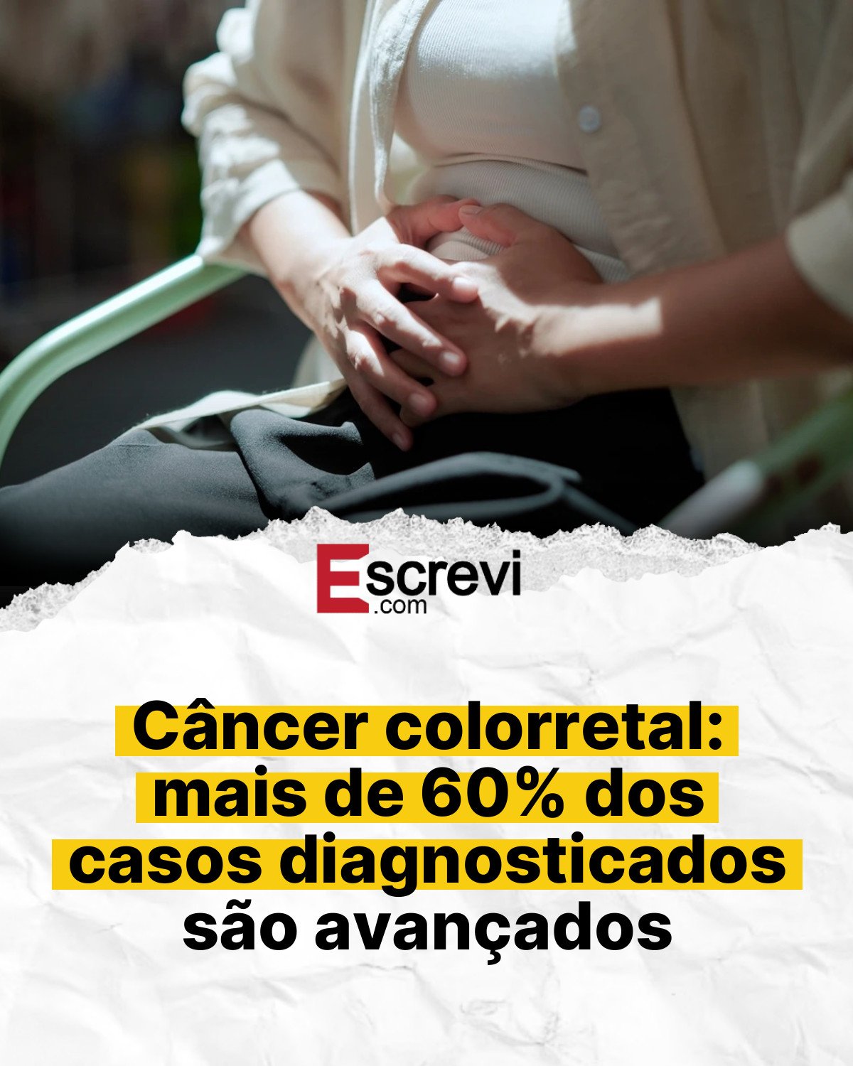 Câncer colorretal: mais de 60% dos casos diagnosticados são avançados card branco