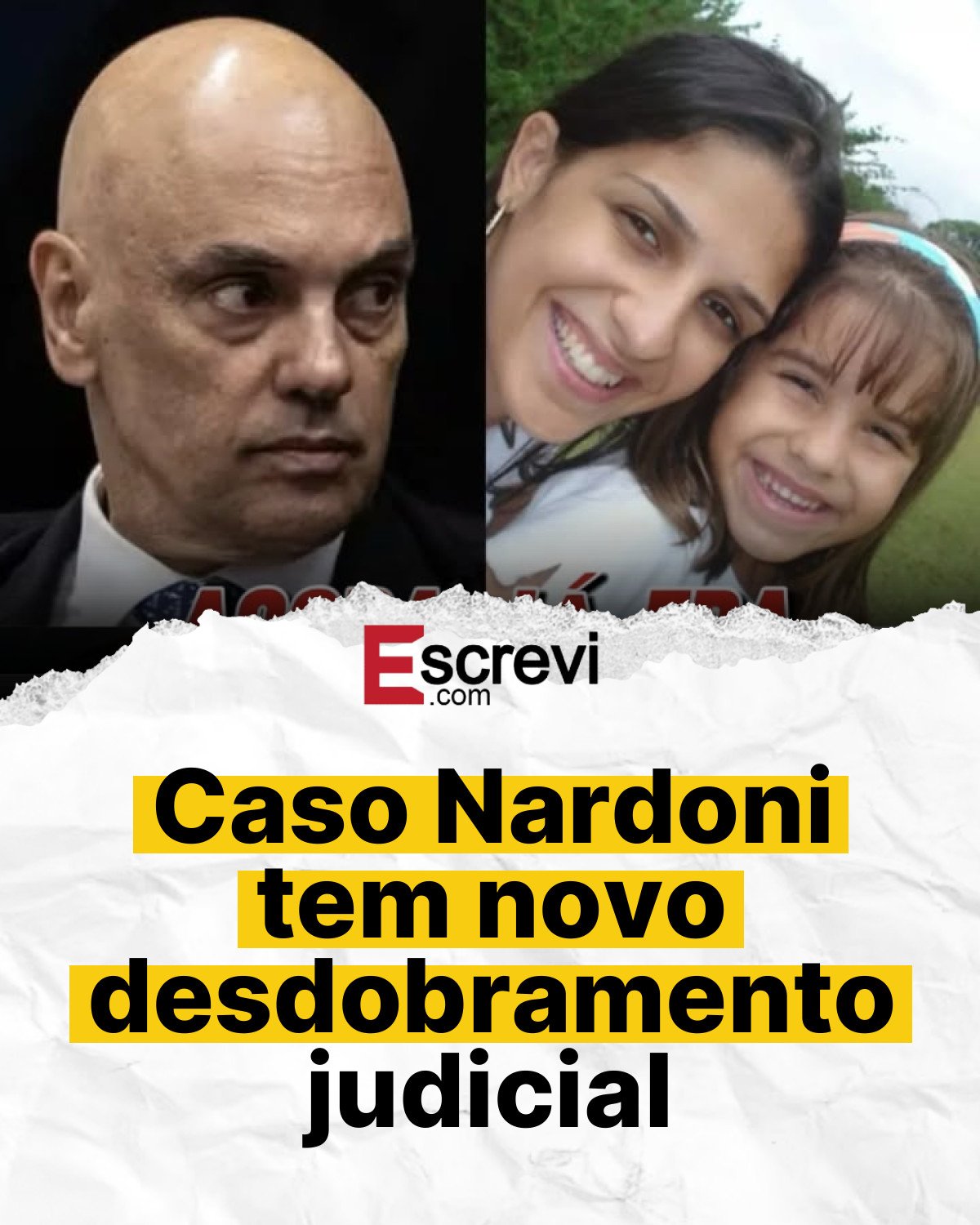 Caso Nardoni tem novo desdobramento judicial card branco