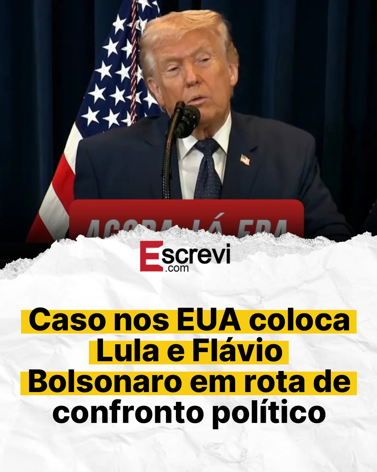 Caso nos EUA coloca Lula e Flávio Bolsonaro em rota de confronto político card branco